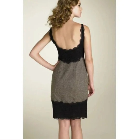 Diane von Furstenberg Tweed Lace Sleeveless Olivette Dress. Size 6 NWOT - Picture 2 of 5